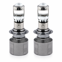 Ampoule de phare LED pour voiture DM006 H7, faisceau focalisé haute luminosité, intégré Hi/Low, 6000LM 40W 12V, pour moto et voiture