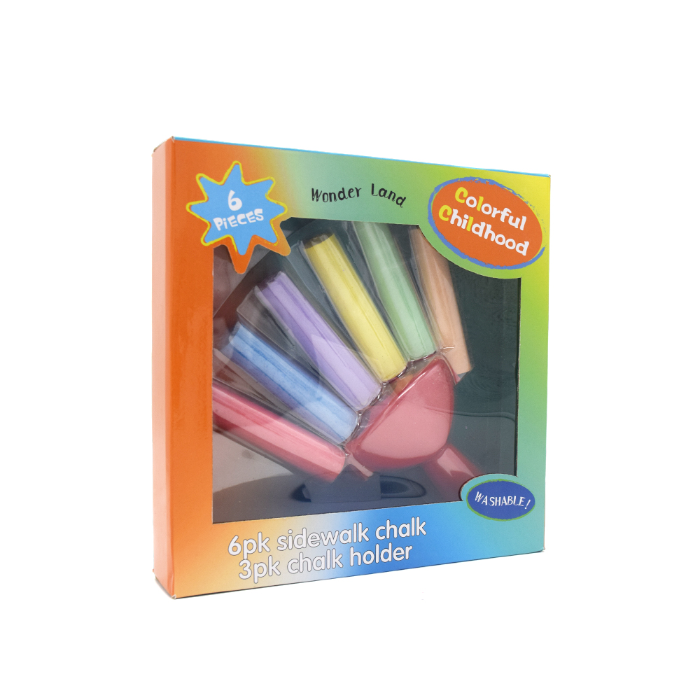 Нетоксичный набор мелов для тротуара с держателем