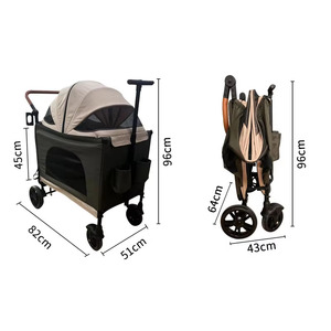 Carrello Pieghevole JXB a 4 Ruote in Oxford per Animali Domestici, Grande Capacità per Cani, Gatti e Piccoli Animali - Carico Massimo 20KG per Viaggi all'Aperto - Product Image 2