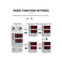 Disjoncteur AC intelligent en cuivre LED auto-réinitialisation réglable surtension/sous-tension protecteur tension/surcharge de courant
