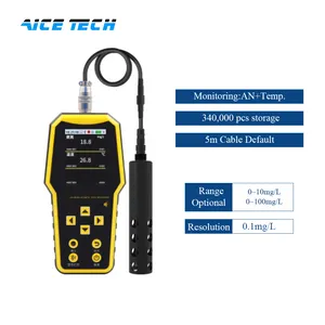 Aice Tech 0-10mg/L 0-100mg/L 0.1mg/L Resolution Portable Handheld Water Quality PH Ammonia Nitrogen Meter