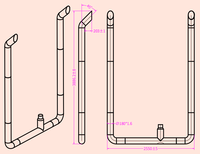 Kits d'échappement chromés Bull Horn Stack 304 SS Bull Hauler de 7 pouces pour Peterbilt 378 379