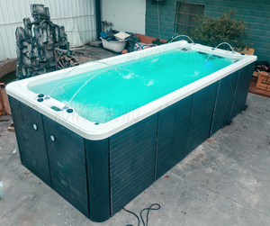 Calentador de piscina completo de Fitness privado sin fin <span class=keywords><strong>Spa</strong></span> al aire libre con filtro de arena Limpiador automático de piscina hidromasaje Piscina Surf acuático - Product Image 3