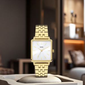 Reloj de Lujo Analógico de Cuarzo y Acero Inoxidable para Mujer, 16 mm, Cuadrado, Minimalista, con Logotipo Personalizado, Cristal, Montre Dame, ODM - Product Image 3