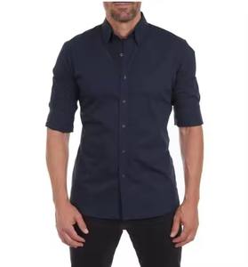 Camisa Deportiva de Manga Larga para Hombre, Corte Ajustado, Alta Elasticidad, Sin Plancha, Color Sólido, Fácil de Cuidar, Informal para Exteriores - Product Image 4