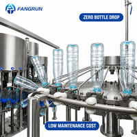 Projet clé en main : Machine de rinçage, remplissage et bouchage automatique d'eau potable pure en bouteilles PET et en verre
