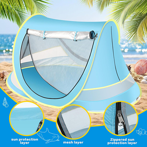 <span class=keywords><strong>Tente</strong></span> de plage pour bébé avec chapeau pour bébé, <span class=keywords><strong>lit</strong></span> de voyage pop up pour tout-petits avec chapeau de soleil pour garçons ou filles - Product Image 6