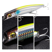 Leurre flottant Mino Plastic Freshwater Salmon Pike Shallow Lip pour la pêche en lac 12cm 21.7g