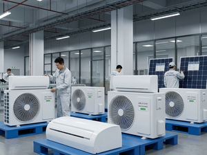 เครื่องปรับอากาศพลังงานแสงอาทิตย์ 9000BTU 48V ประสิทธิภาพสูง ระบบออฟกริด 100% แบบแยกส่วน สำหรับใช้ในบ้าน รองรับการจ่ายไฟคู่ 9000 วัตต์ อัจฉริยะ - Product Image 2
