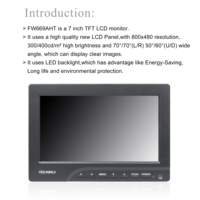 Monitor de Pantalla Táctil LCD TFT Industrial FEELWORLD FW669AHT de 7 Pulgadas 800x480 con Entradas de Video y Audio HDMI VGA, Directo de Fábrica OEM