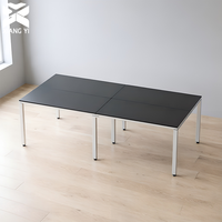 Bureau modulaire 4 personnes 240x120x75cm – Poste de travail informatique, table de bureau, bureau de centre d'appels, poste de travail en îlot
