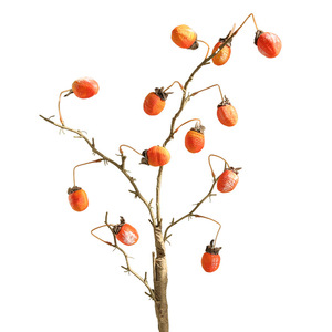 Branches artificielles de kaki Yihua Floral Art, fleurs en soie orange, décoration zen chinoise pour la maison, arrangement pour vase - Product Image 5
