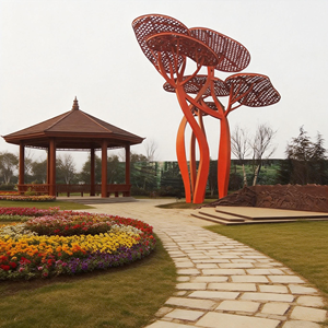 Sculptures d'art artisanal Senzhao, sculptures en acier inoxydable creuses, grandes sculptures en métal - Product Image 3
