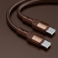 Kabel Pengisian Cepat & Transfer Data USB C ke C Nylon Braided 1m 2m Terlaris untuk Perangkat IOS (iPhone 15/16/17)