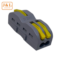 J & L 1 en 2 connecteur de fil de câble électrique à branchement rapide, borne à ressort, connecteur de fil à insertion, bloc de bornes à levier-écrou