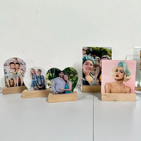 Cadre photo acrylique à sublimation lumineuse Feuille acrylique à sublimation personnalisée Base lumineuse en bois