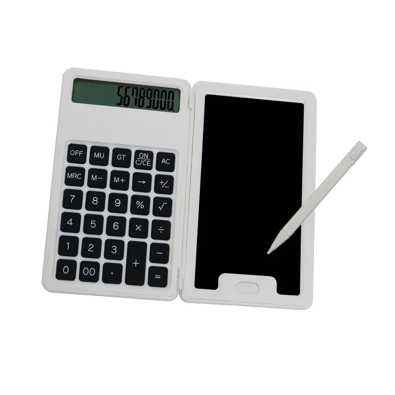 Calculadora electrónica con tableta de escritura LCD de 5 pulgadas tableta de dibujo digital mini calculadora pantalla LCD 12 dígitos para estudiantes