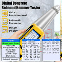 OJIMU CR-180D Medidor Digital Profesional de Rebote de Concreto para Martillo, Rango de Medición de 10-60MPa, Alta Precisión, Herramienta de Inspección de Edificios