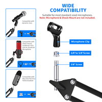 Support de microphone extensible Neewer avec bras articulé et pince de fixation pour table