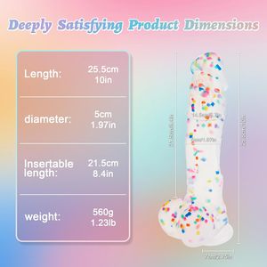 Dildo de <span class=keywords><strong>Silicona</strong></span> con <span class=keywords><strong>Base</strong></span> Ancha, Juguete Sexual para Adultos con Eje Curvo y Bolas para Punto G Vaginal y Próstata <span class=keywords><strong>Anal</strong></span> - Product Image 4