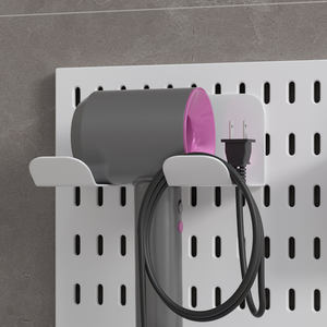 Organisateur de salle de bain mural à monter soi-même, étagère en panneau perforé sans perçage pour évier, cosmétiques et articles de toilette, rangement décoratif créatif - Product Image 3