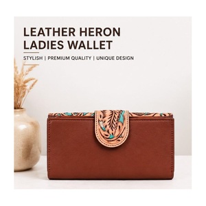 Portefeuille élégant pour femme en cuir véritable de luxe, best-seller, avec fermeture éclair, pour femmes modernes, au meilleur prix - Product Image 1