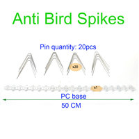 Piques anti-oiseaux en acier inoxydable massif, dissuasives et anti-escalade, pour la lutte contre les nuisibles (pigeons, chats) sur toits et clôtures - Durables et en stock