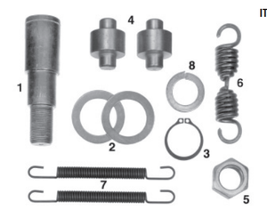 Kit de réparation de frein 3374HD Dayton/Batco 08107501 Dayton/Batco 081129 Haldex CQ67505 pour utilisation avec les plaquettes de frein suivantes E-2393A - Product Image 2