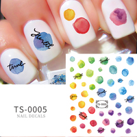 Autocollant d'art d'ongles à transfert d'eau numérique DIY, motif floral simple, rose, narcisse, cerisier, motif de langue, Zhengxiang