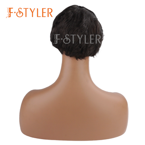 วิกผมบ็อบสั้นสีน้ำตาลสำหรับผู้ใหญ่ผู้หญิงผู้ชายและผู้หญิงวิกผมคอสเพลย์สำหรับงานปาร์ตี้งานคาร์นิวัล - Product Image 3