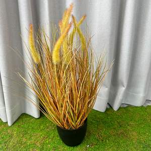 Venta al por mayor de fábrica: Planta artificial de caña verde de Setaria de simulación, de plástico de alta calidad, ecológica, estilo nórdico. - Product Image 3