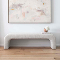 Nouvel arrivage de tabouret nordique moderne et simple en forme de N en tissu personnalisé pour la maison canapé banc enfant pouf à changer de chaussures pouf pour enfants