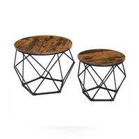 Table basse ronde de salon en bois massif moderne de haute qualité