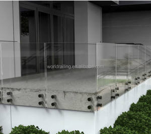 Entretoise d'acier inoxydable de satin de conception moderne de YL <span class=keywords><strong>pour</strong></span> la <span class=keywords><strong>terrasse</strong></span> en verre d'escalier de balcon de garde-corps - Product Image 2