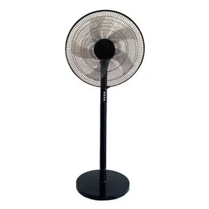 AC DC 16 Inch Rechargeable Emergency Solar Stand Fan with LED Light and Remote Control