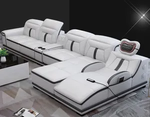 Kunden spezifisches Multifunktions-Sofa aus schwarzem Leder, Lazyboy-Liegen, Moderne Leders of amöbel