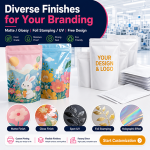 Großhandel Bunte Standbeutel in Kundenspezifischen Größen mit Individuellem Design, Laminierte Folie, Bedruckte Verpackungen für Lebensmittel, Süßigkeiten und Nüsse - Product Image 2
