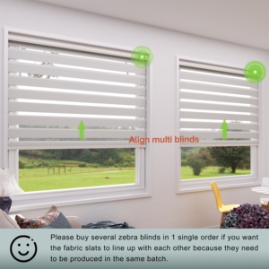 Tùy Chỉnh Chuyên Nghiệp Màn Cửa Sổ Bóng Râm Điện Động Cơ Ngựa Vằn Rèm Cửa Sổ Tự Động Rèm Con Lăn Màu - Product Image 3