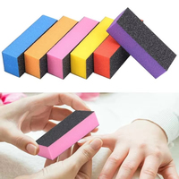 Bloc de polissage à ongles professionnel double face en émeri, grains 80/100, personnalisable, outils de manucure pour salon, OEM disponible