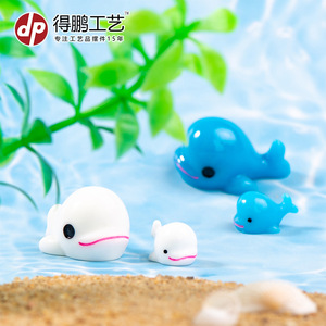 Figuras de Delfín Miniatura de Resina, Adornos Decorativos para el Hogar con Forma de Animal, Artesanía Artística - Product Image 1