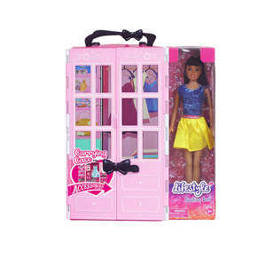 Muñeca de Moda con Estuche de Transporte y Accesorios, Set de Guardarropa Rosa para Niñas de 8 a 13 Años - Product Image 5