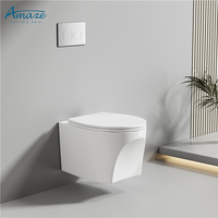 Ensemble de sanitaires au design créatif : Lavabo mural, WC suspendu, cuvette de toilettes murale Huang, ensemble de toilettes couleur blanc
