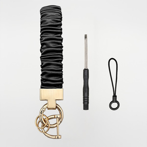 Bán Buôn Thân Thiện Với Môi Đàn Hồi Tóc Ban Nhạc Phụ Kiện Tùy Chỉnh Mô Hình Satin Vòng Tay Scrunchies Keychain Với Keychain Vòng Chìa Khóa - Product Image 5