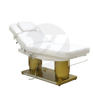 Cama de tratamiento facial más vendida para pestañas, base dorada reclinable, mesa de masaje para spa, tatuaje, muebles de salón de belleza - Product Image 1