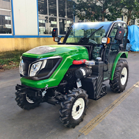 Pengiriman Gratis Traktor Pertanian Beroda Diesel 50HP Dengan Kabin Mesin Pertanian Profil Rendah 4WD Peralatan Kebun CE