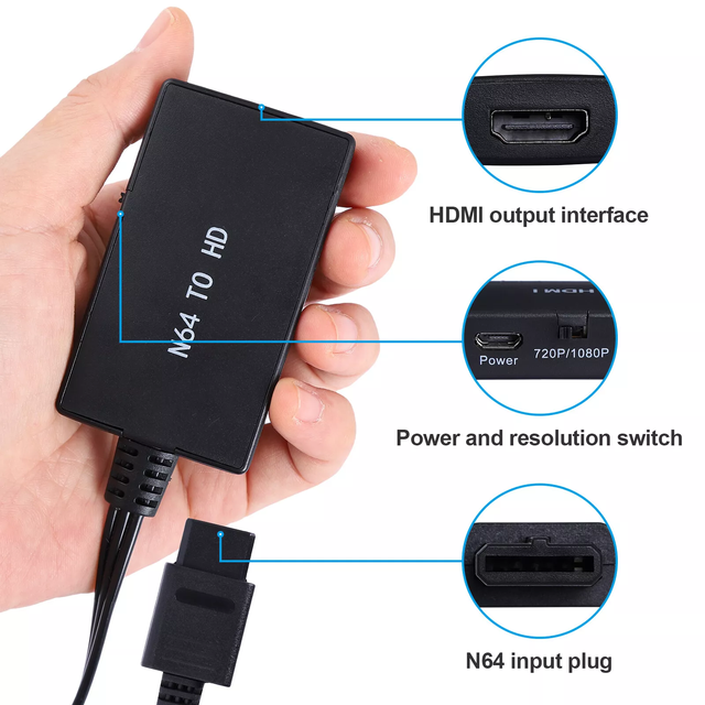 Wholesale Nintendo64 to HDM1 Converter Adapter Plug and Play for N64/SNES/NGC (PAL/NTSC) 1080P Upscaling