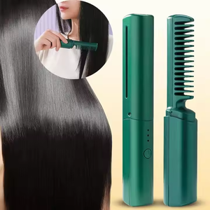 Plancha de Pelo Inalámbrica Recargable por USB, Peine Rizador de Pelo de Calentamiento Rápido, Peine Rizador de Iones Negativos Portátil, Herramienta de Peinado - Product Image 4
