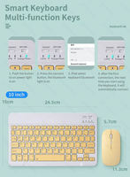 Ce Rohs Slim Bluetooth Mini Design Ultra-Thin 10-Inch Rechargeable Wireless Keyboard dan Mouse Combo