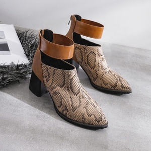 Women square Heel Boots Chunky Heel Ankle Boots <b>Shoe</b> Sexy Pointed Toe Ankle Strap Winter Short Booties Pumps - Product Image 3