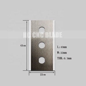 Lame à double tranchant en carbure de tungstène à trois trous pour la dé<span class=keywords><strong>coupe</strong></span> de film plastique, de polyuréthane PU, machine CNC, couteau à dé<span class=keywords><strong>coupe</strong></span> en V - Product Image 3